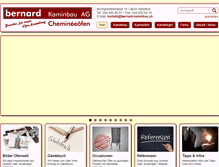 Tablet Screenshot of bernard-kaminbau.ch